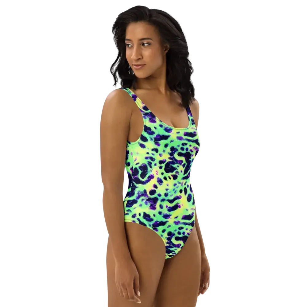 Luminous Ink on One-Piece Swimsuit — Right