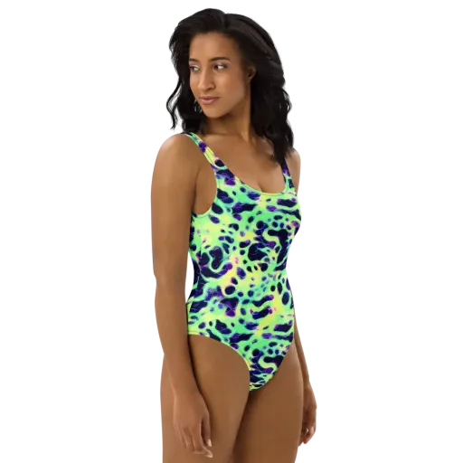 Luminous Ink on a One-Piece Swimsuit