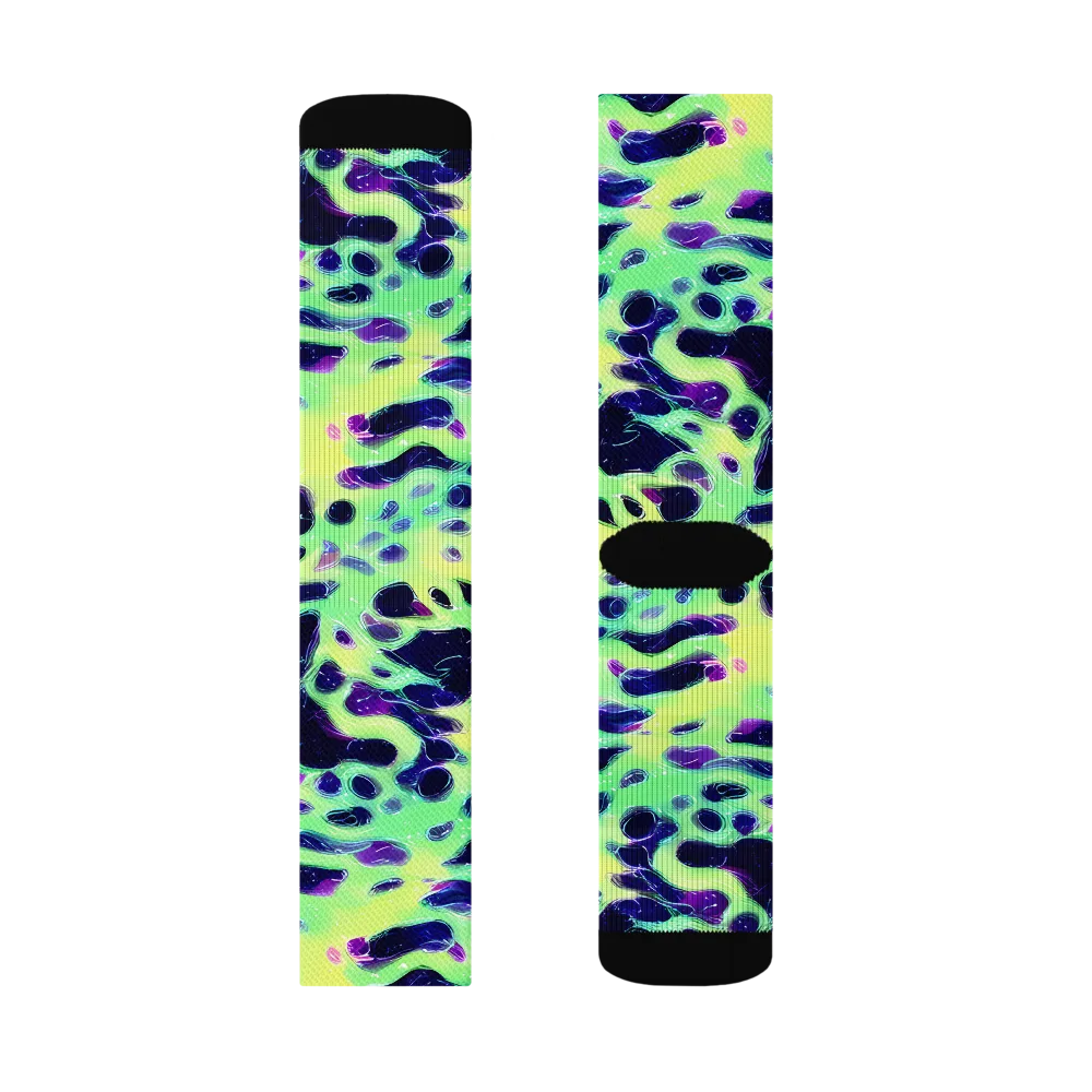 Luminous Ink on Socks — Right Sock