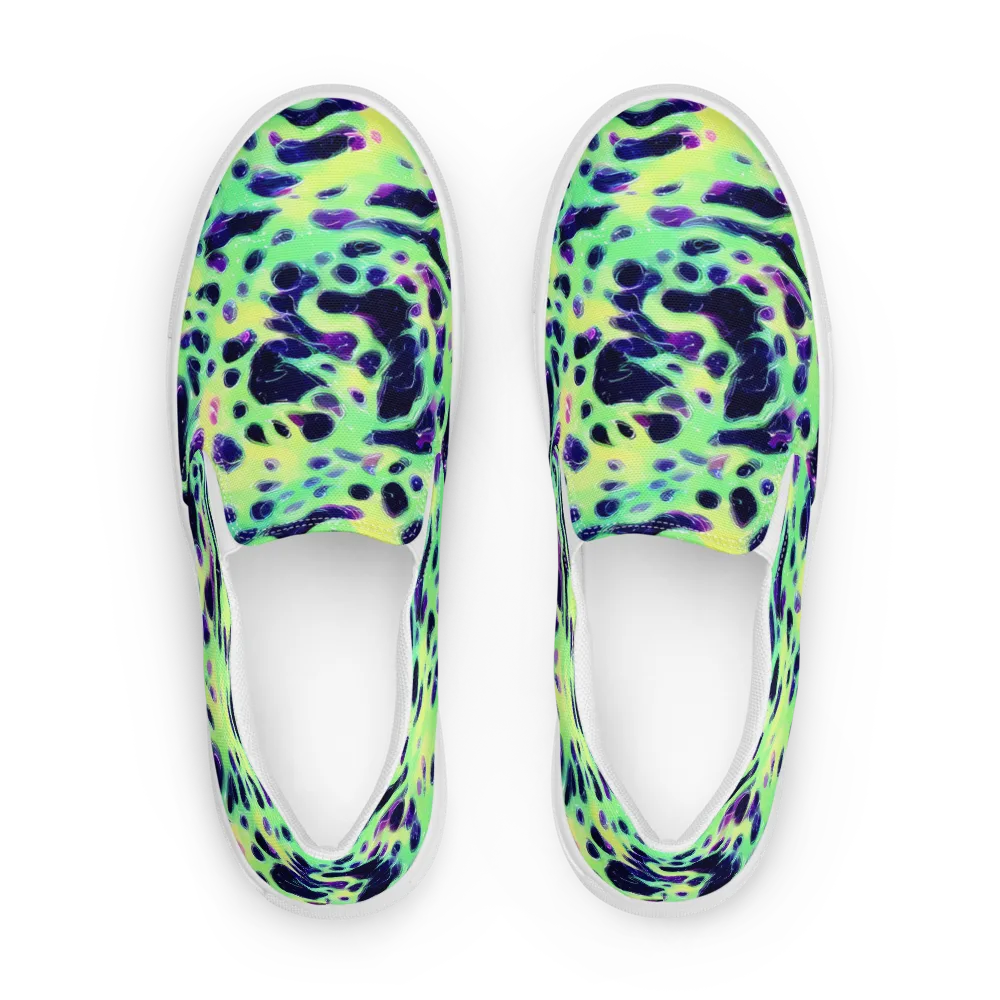 Luminous Ink on Women's Slip-On Canvas Shoes — Front