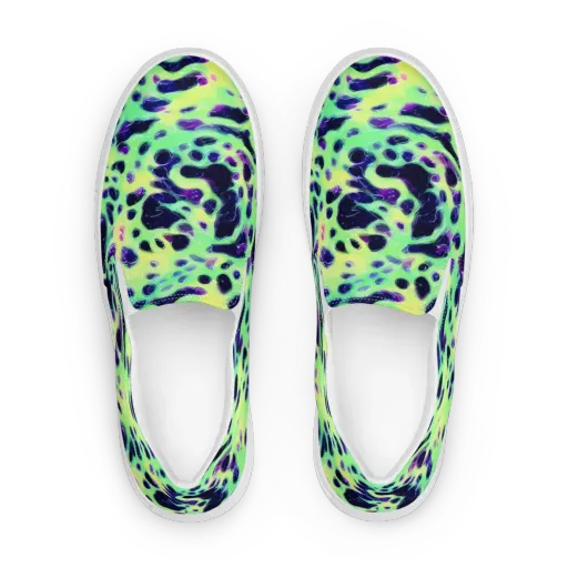 Luminous Ink on a Women's Slip-On Canvas Shoes