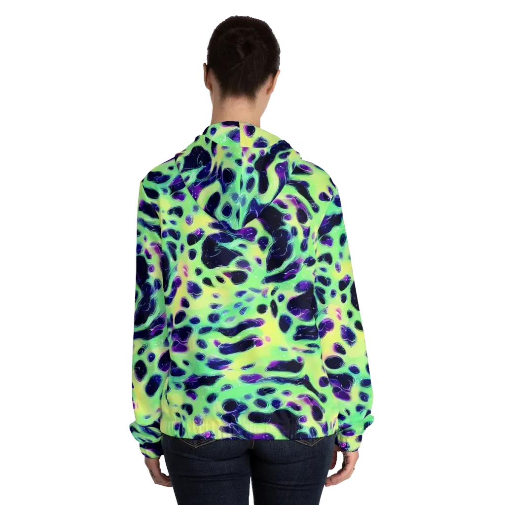 Luminous Ink on Women's Full-Zip Hoodie — Back On Person