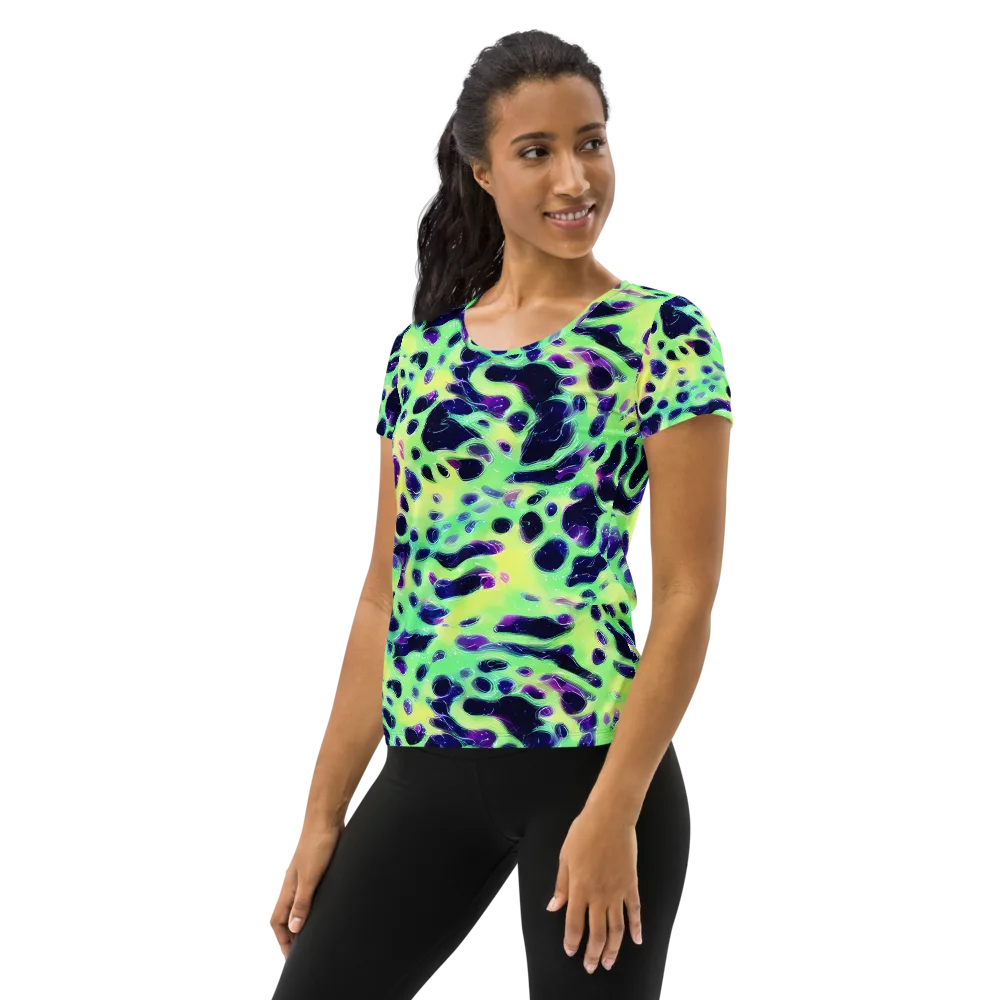 Luminous Ink on Women's Athletic T-Shirt — Left