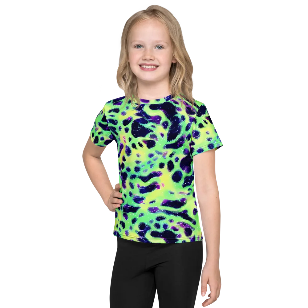 Luminous Ink on Kids Crew Neck T-Shirt — Front