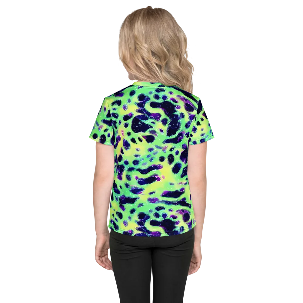 Luminous Ink on Kids Crew Neck T-Shirt — Back