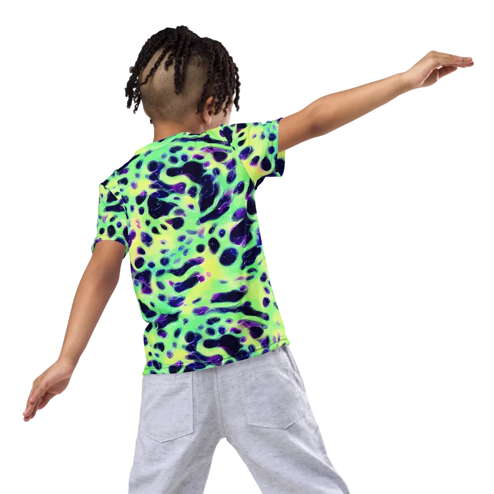 Luminous Ink on Kids Crew Neck T-Shirt — Back