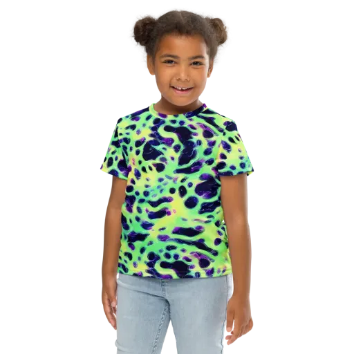 Luminous Ink on a Kids Crew Neck T-Shirt