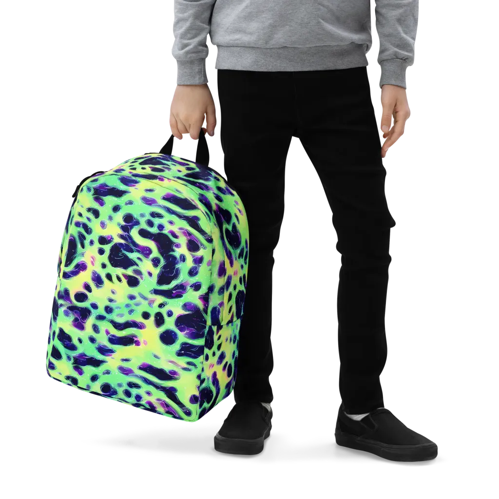 Luminous Ink on Minimalist Backpack — Zoomed-in