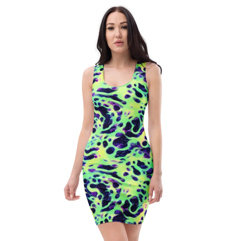 Luminous Ink on Bodycon Dress — Front