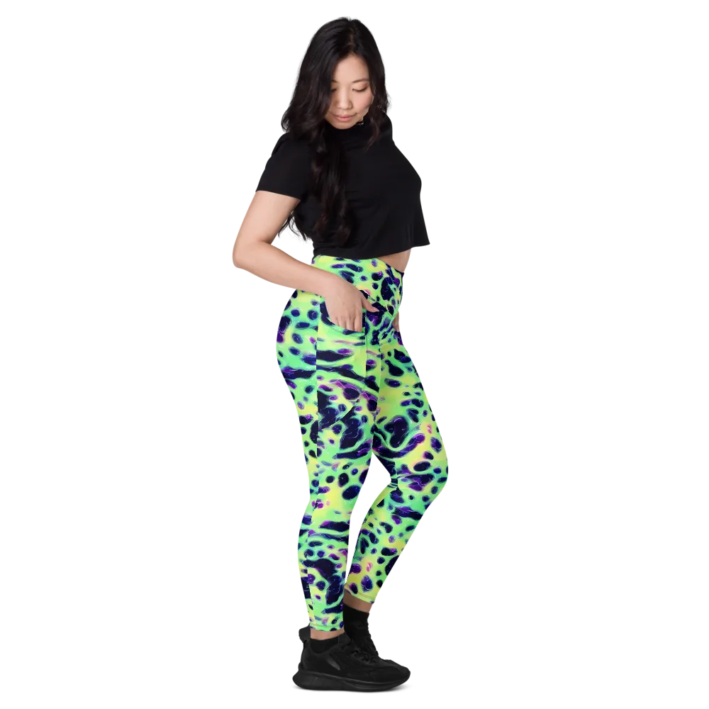 Luminous Ink on Leggings with Pockets — Right