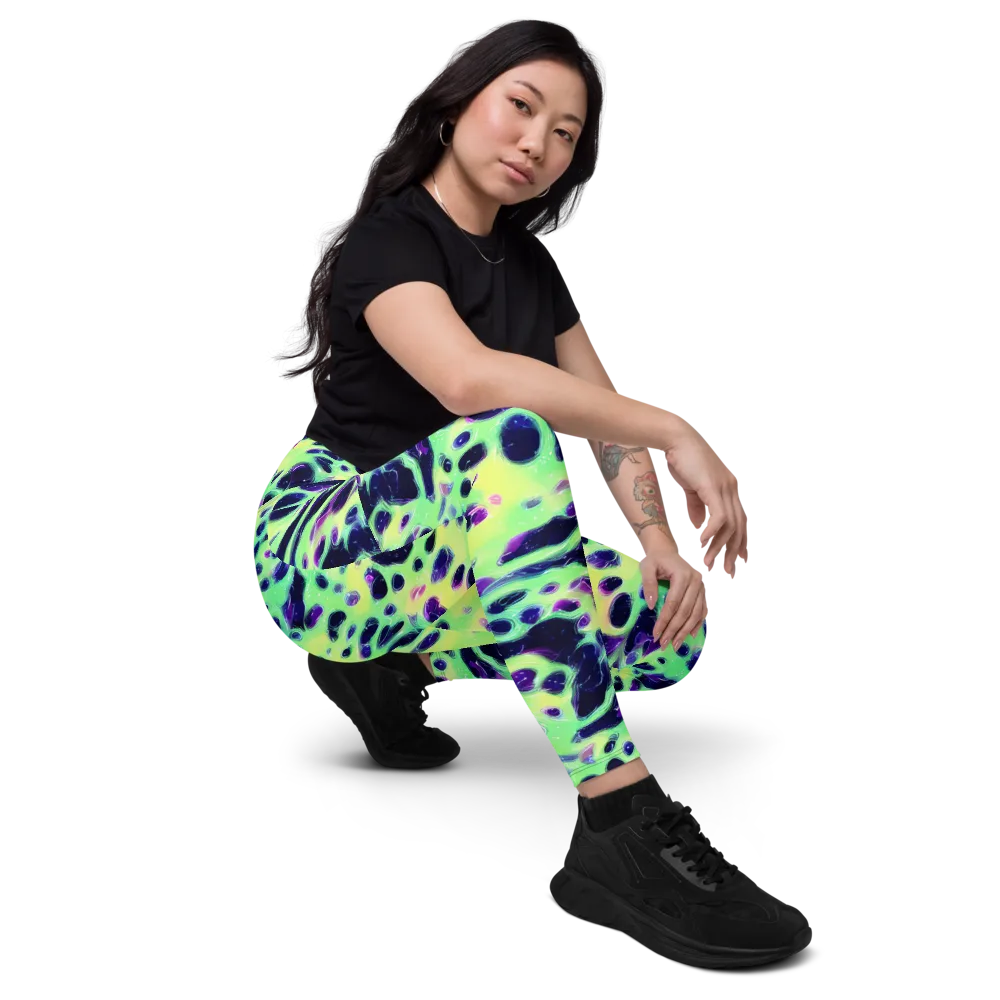 Luminous Ink on Leggings with Pockets — Right Front
