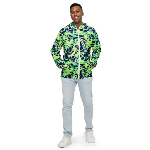 Luminous Ink on a Men's Windbreaker