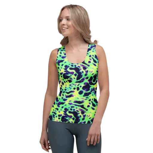 Luminous Ink on a Women's Tank Top