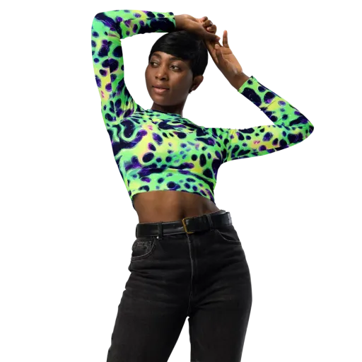 Luminous Ink on a Long Sleeve Crop Top