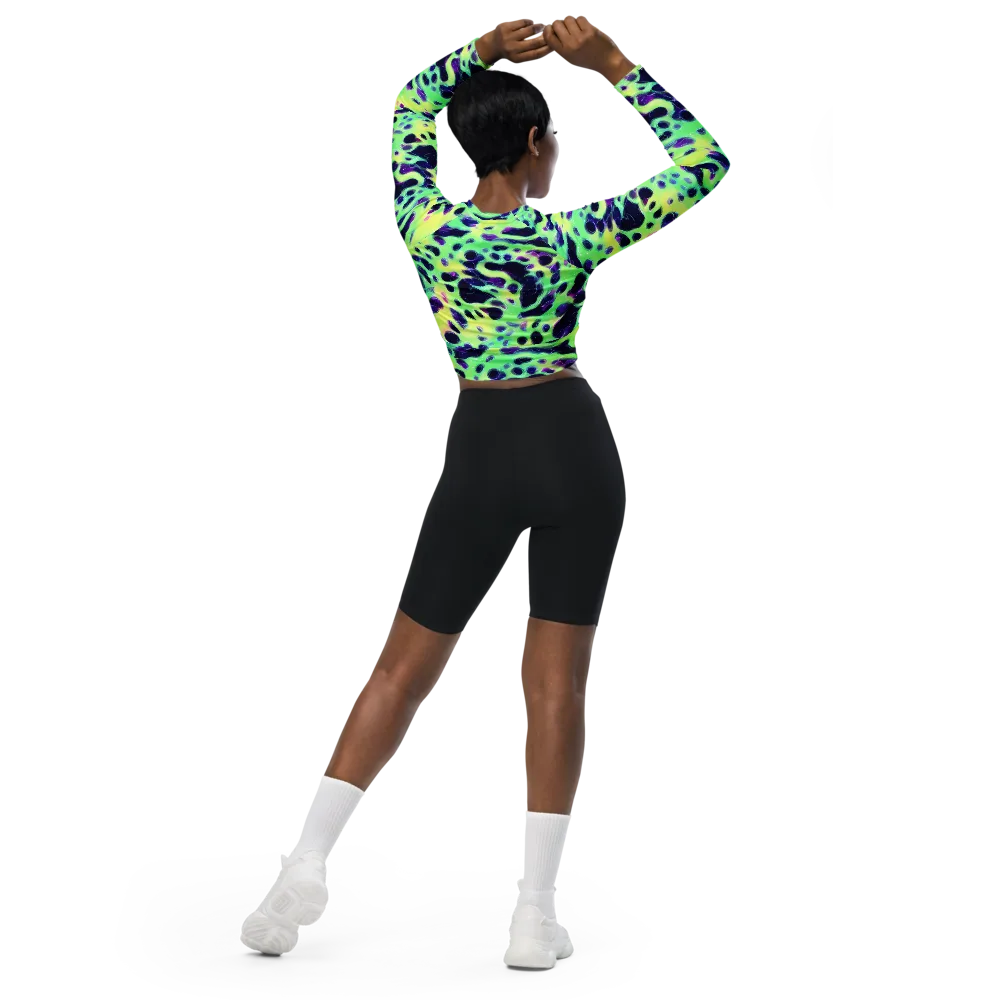 Luminous Ink on Long Sleeve Crop Top — Back