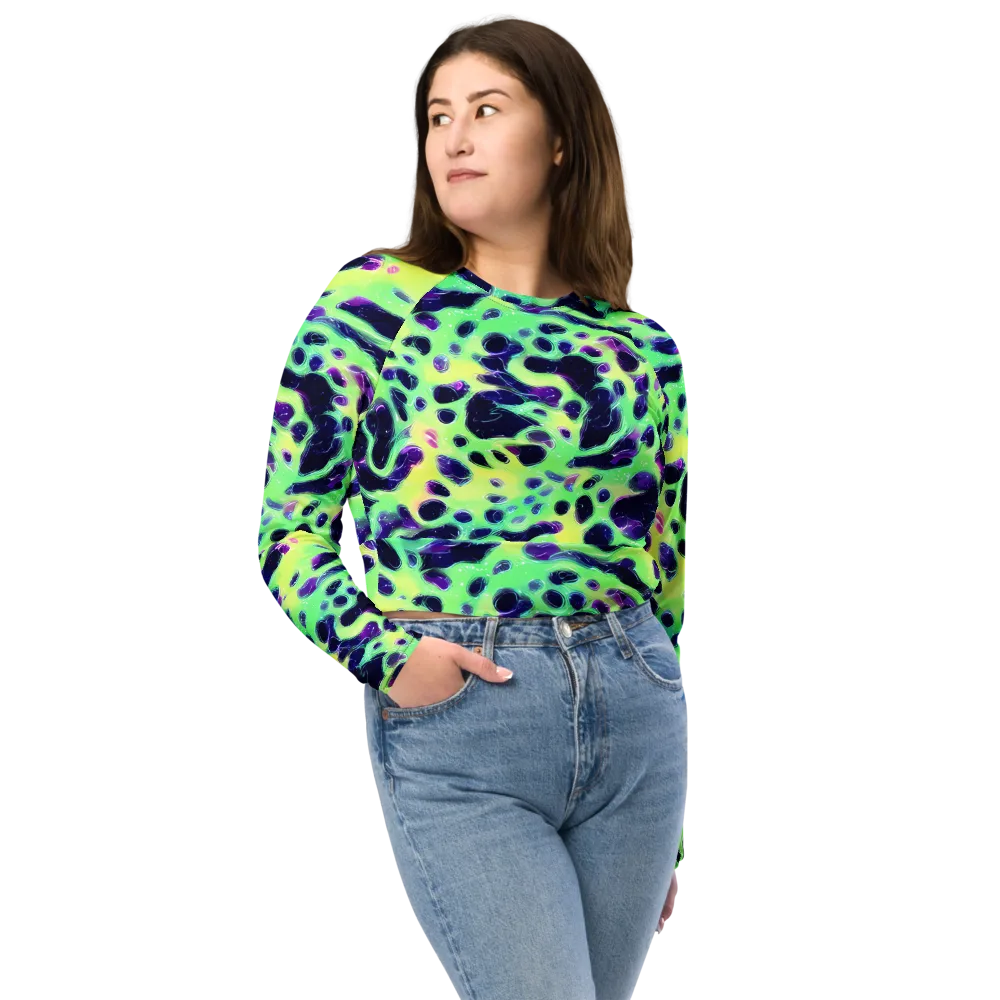 Luminous Ink on Long Sleeve Crop Top — Front