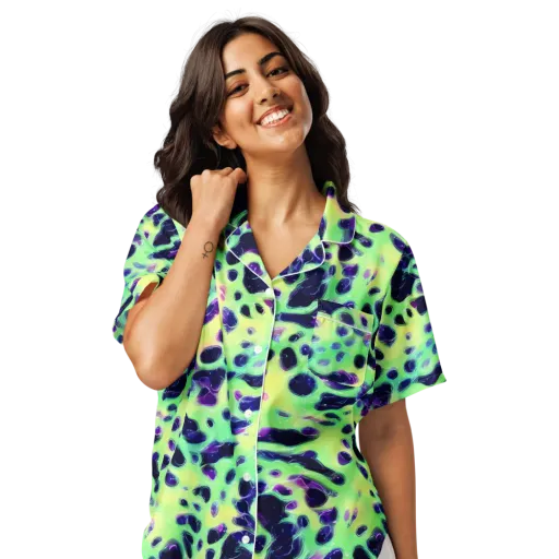 Luminous Ink on a Women's Short Sleeve Pajama Top