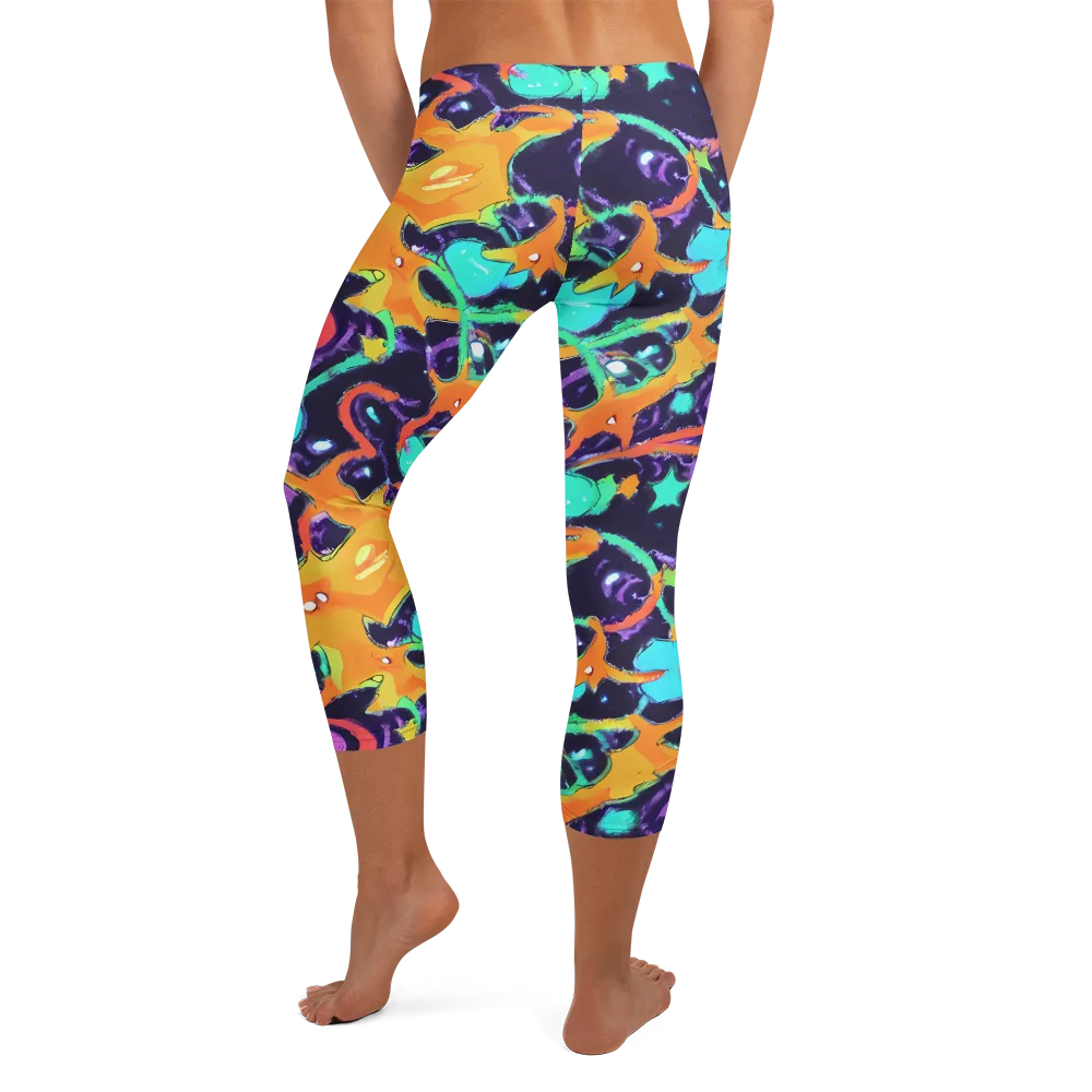 Luminous Fragments on Capri Leggings — Back