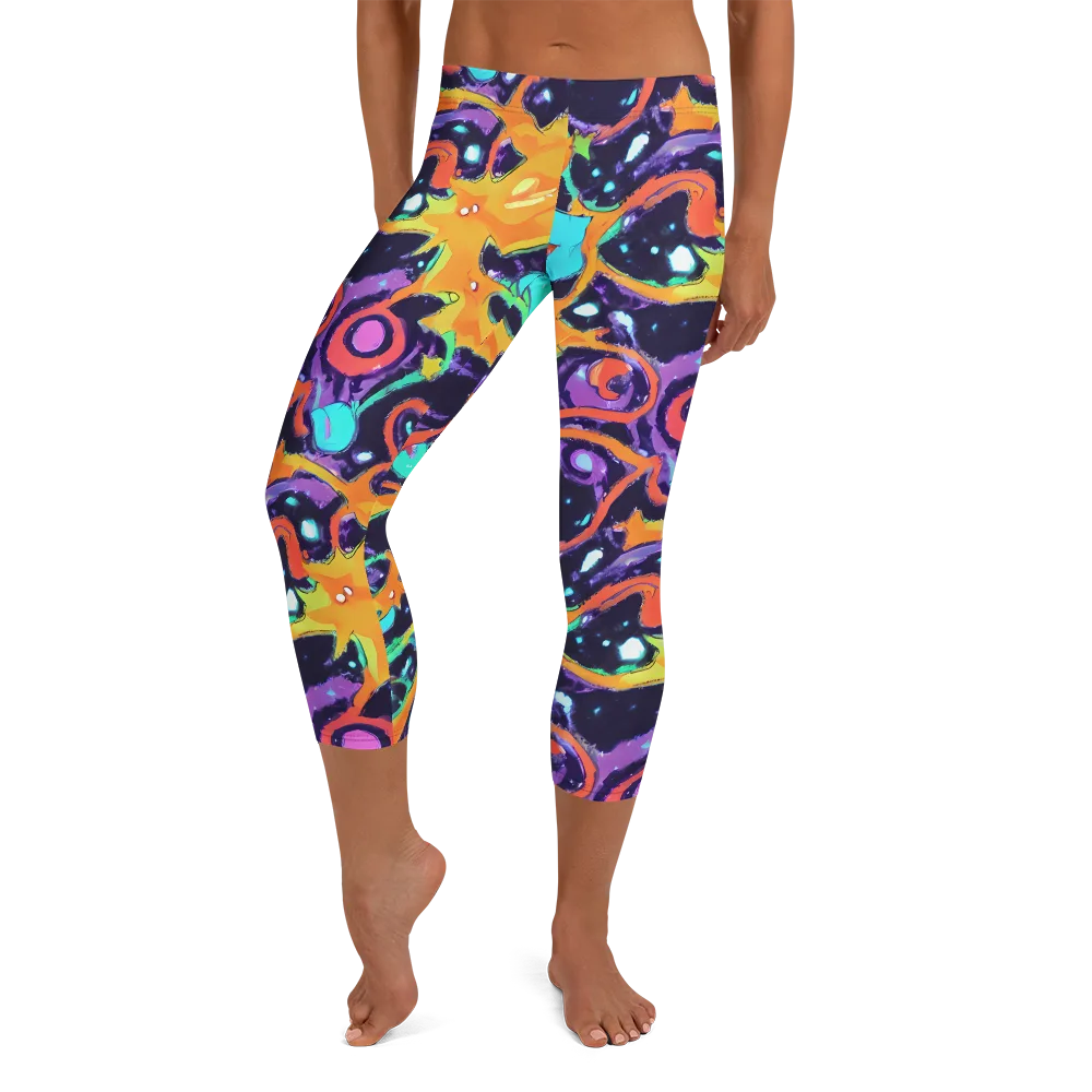 Luminous Fragments on Capri Leggings — Front