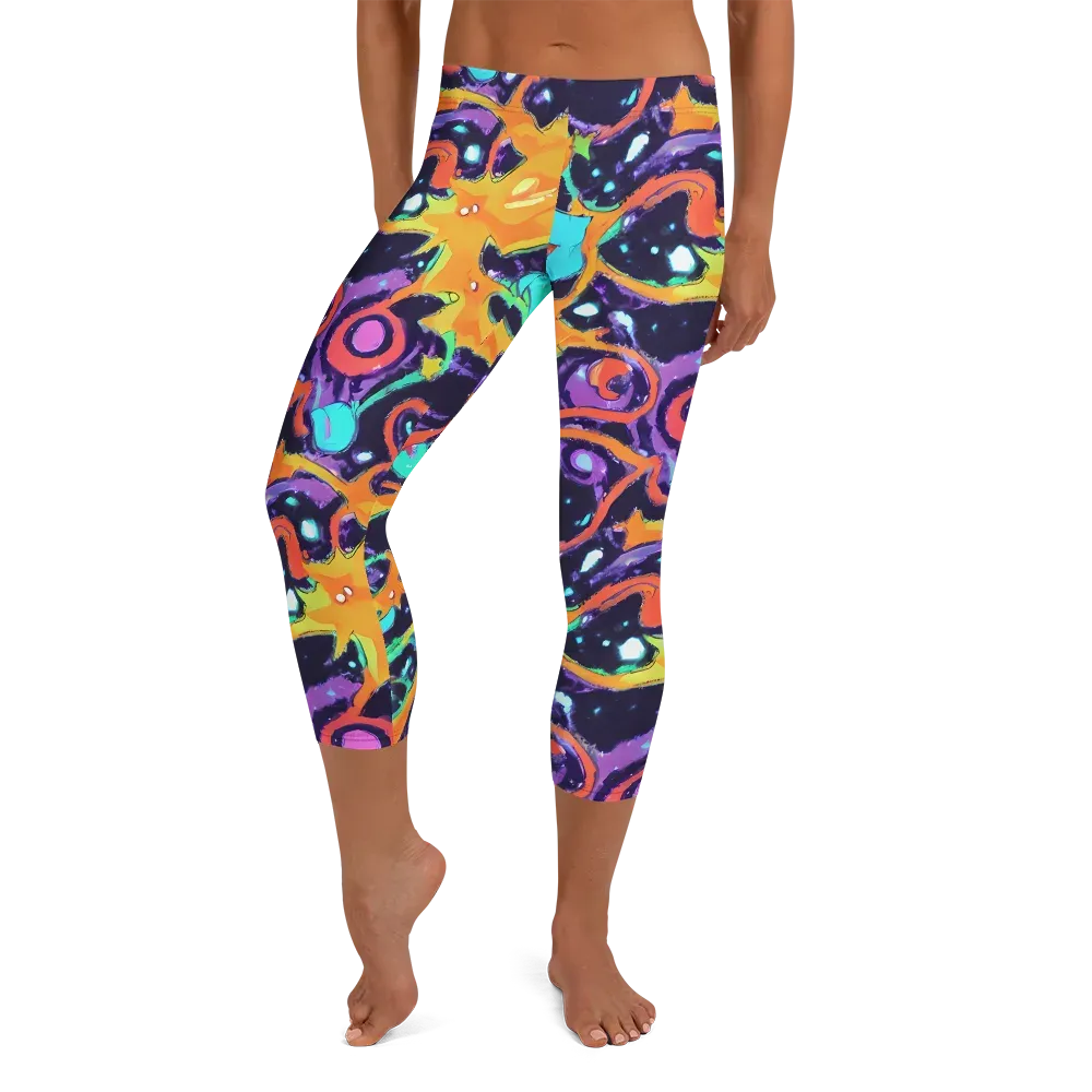 Luminous Fragments on Capri Leggings — Front
