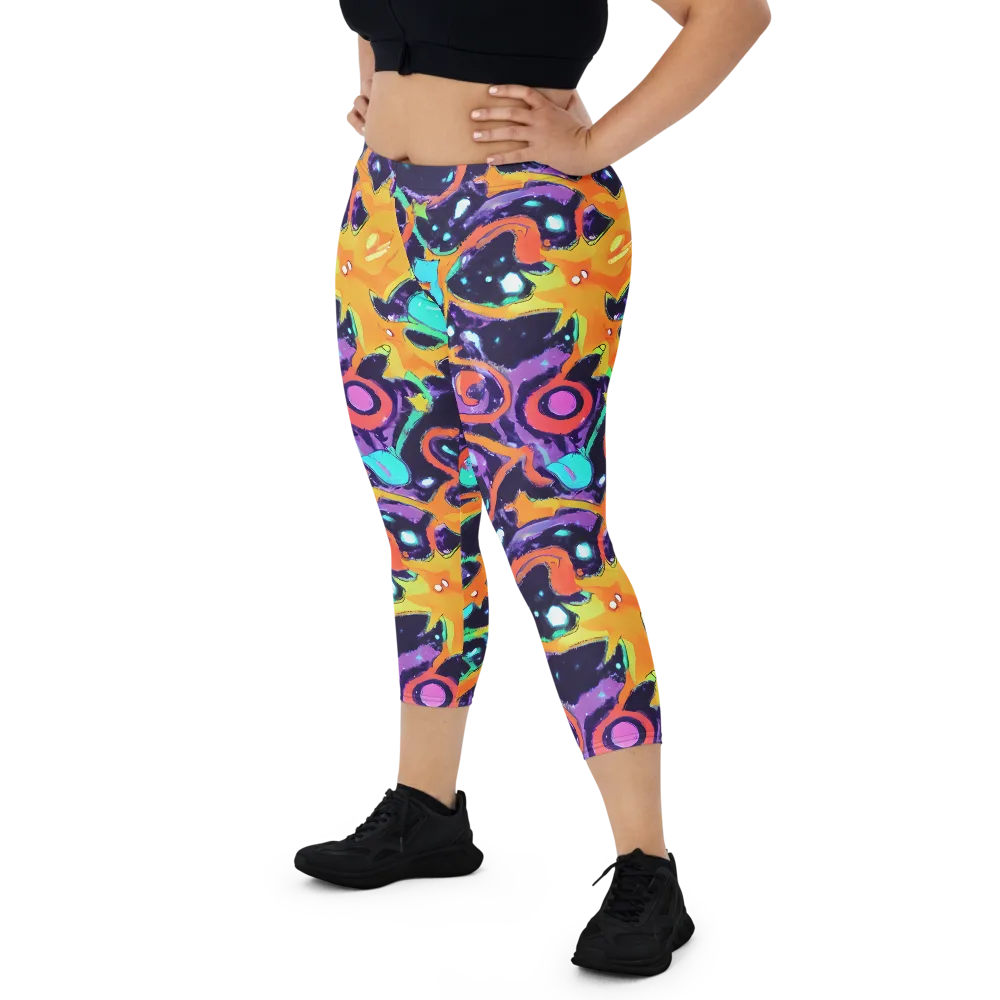 Luminous Fragments on Capri Leggings — Front
