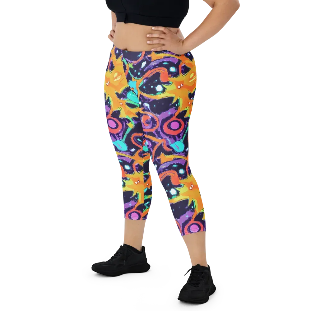 Luminous Fragments on Capri Leggings — Front