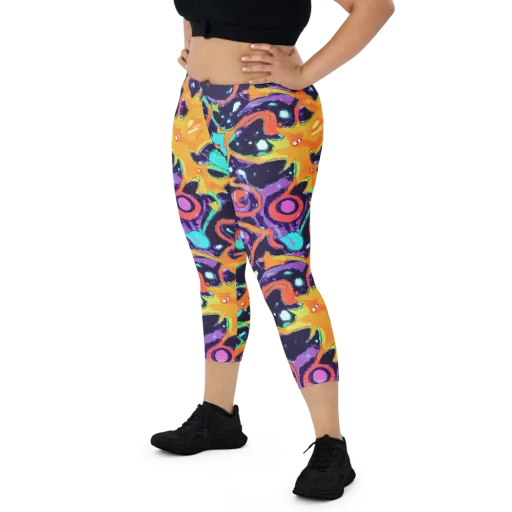 Luminous Fragments on a Capri Leggings