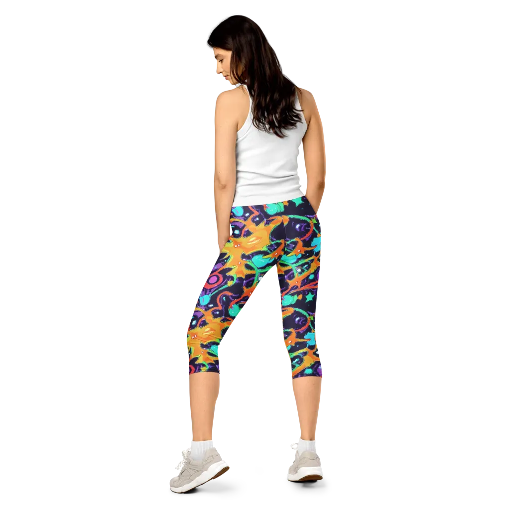 Luminous Fragments on Capri Leggings — Back