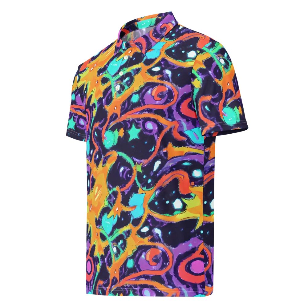 Luminous Fragments on Men's Slim Fit Polo Shirt — Left Front
