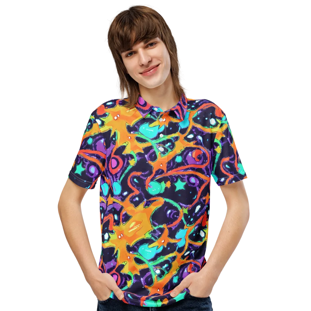 Luminous Fragments on Men's Slim Fit Polo Shirt — Front