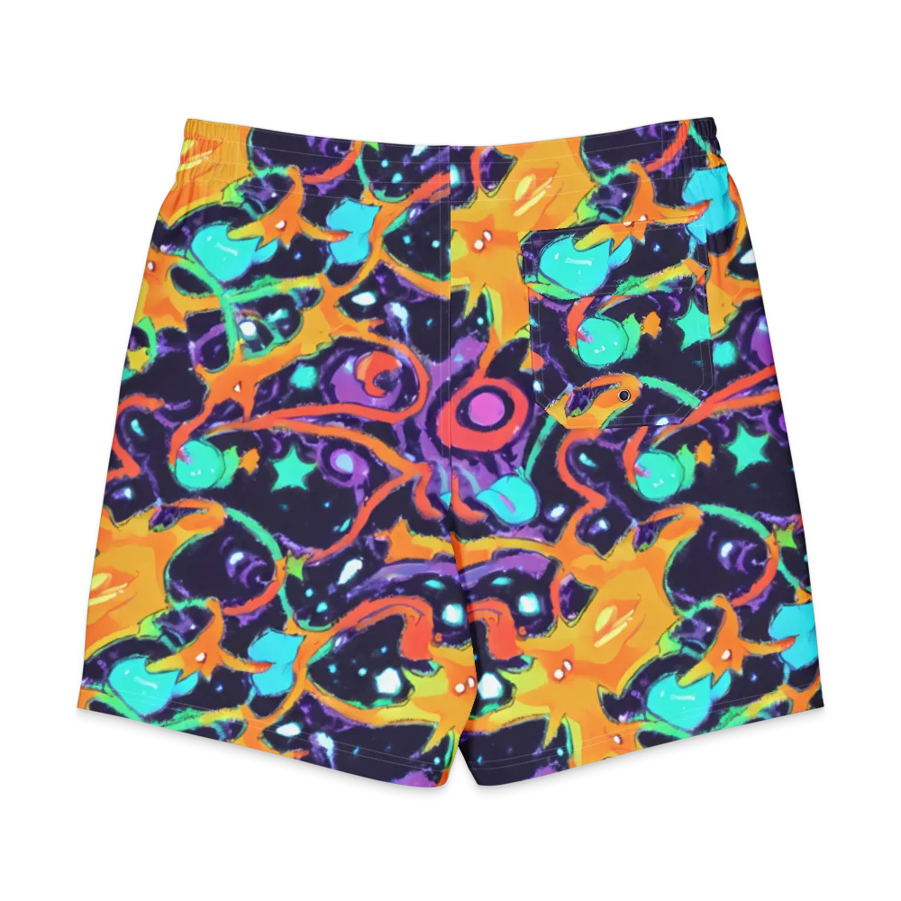 Luminous Fragments on Men's Board Shorts — Back