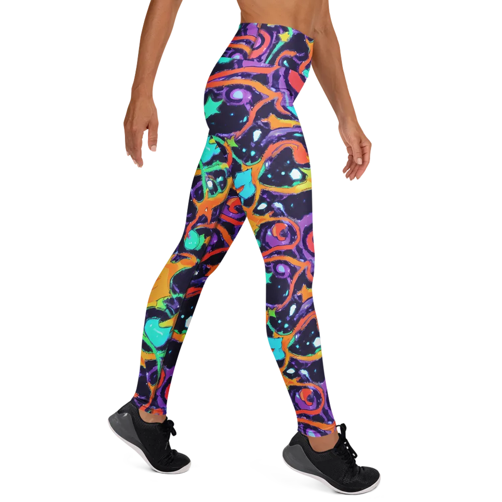 Luminous Fragments on Yoga Leggings — Right