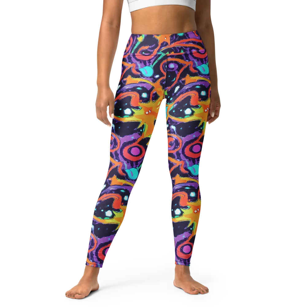 Luminous Fragments on Yoga Leggings — Front