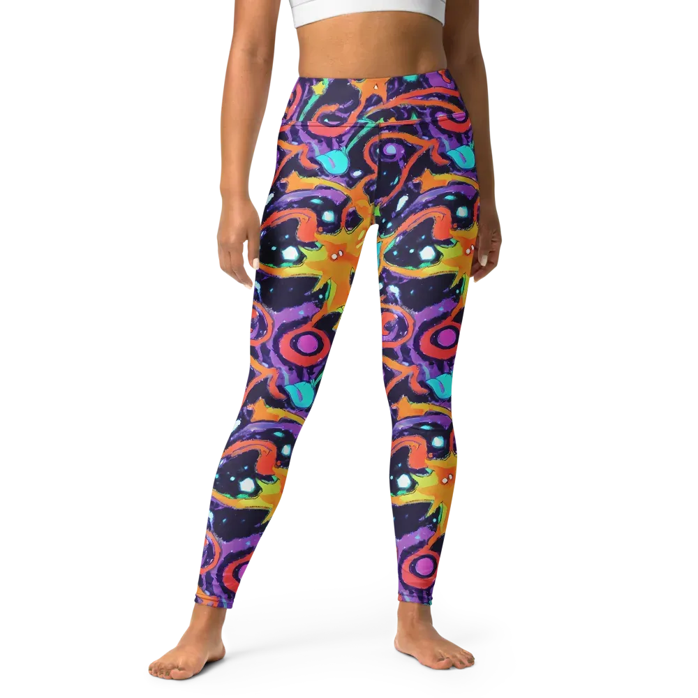 Luminous Fragments on Yoga Leggings — Front