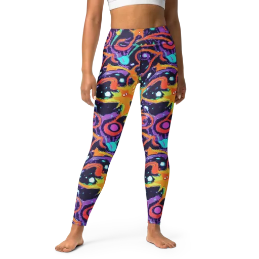 Luminous Fragments on a Yoga Leggings