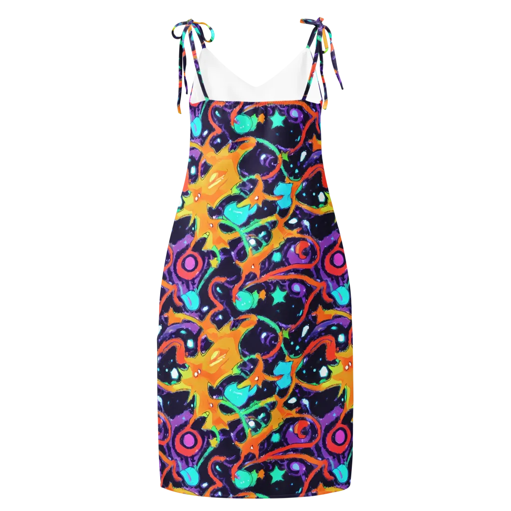 Luminous Fragments on Slip Dress — Back