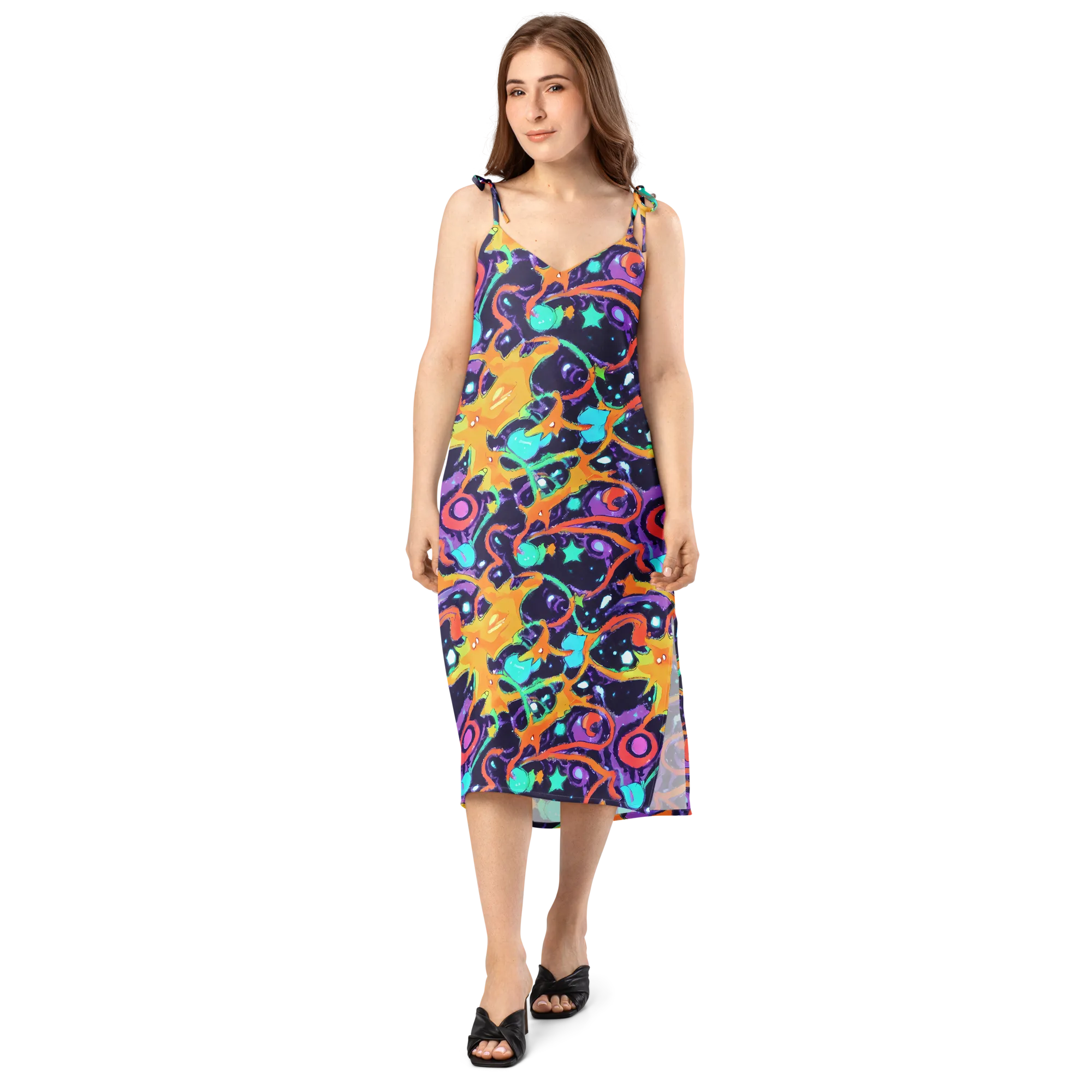 Luminous Fragments on Slip Dress — Front