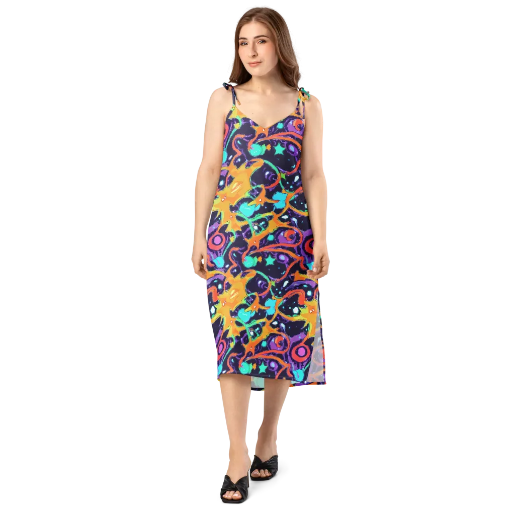 Luminous Fragments on Slip Dress — Front