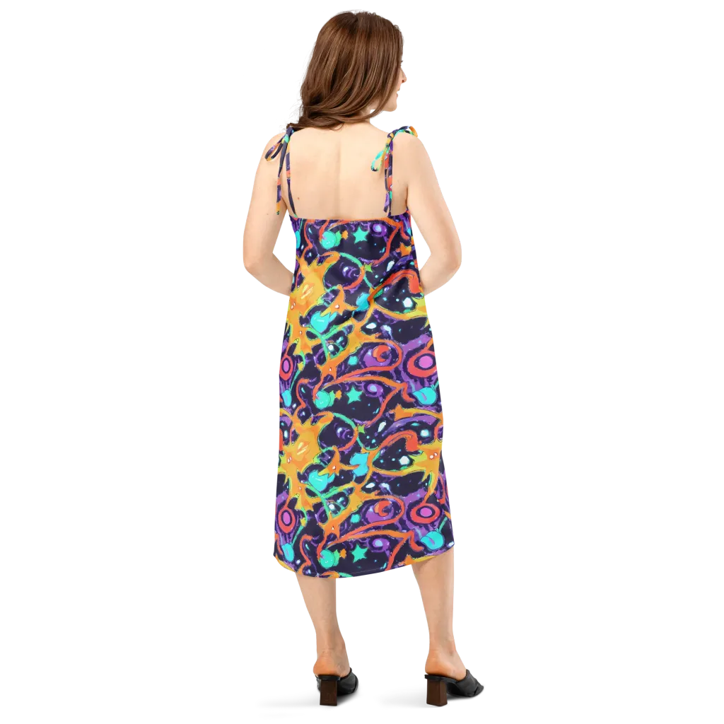 Luminous Fragments on Slip Dress — Back