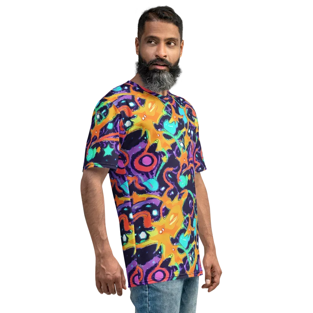 Luminous Fragments on Men's Crew Neck T-Shirt — Right