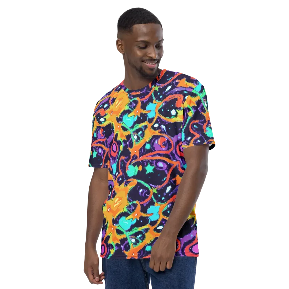 Luminous Fragments on Men's Crew Neck T-Shirt — Left