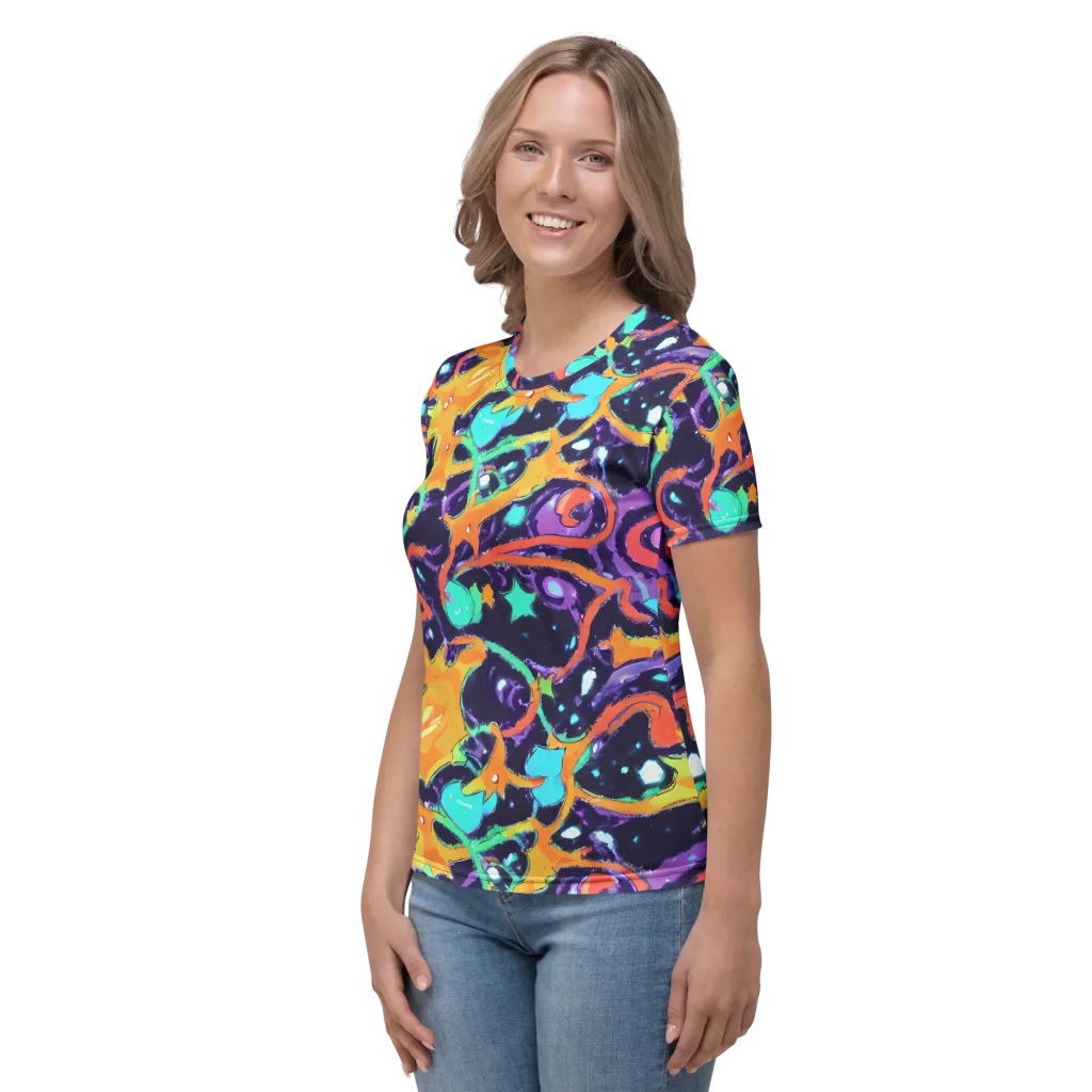Luminous Fragments on Women's Crew Neck T-Shirt — Left