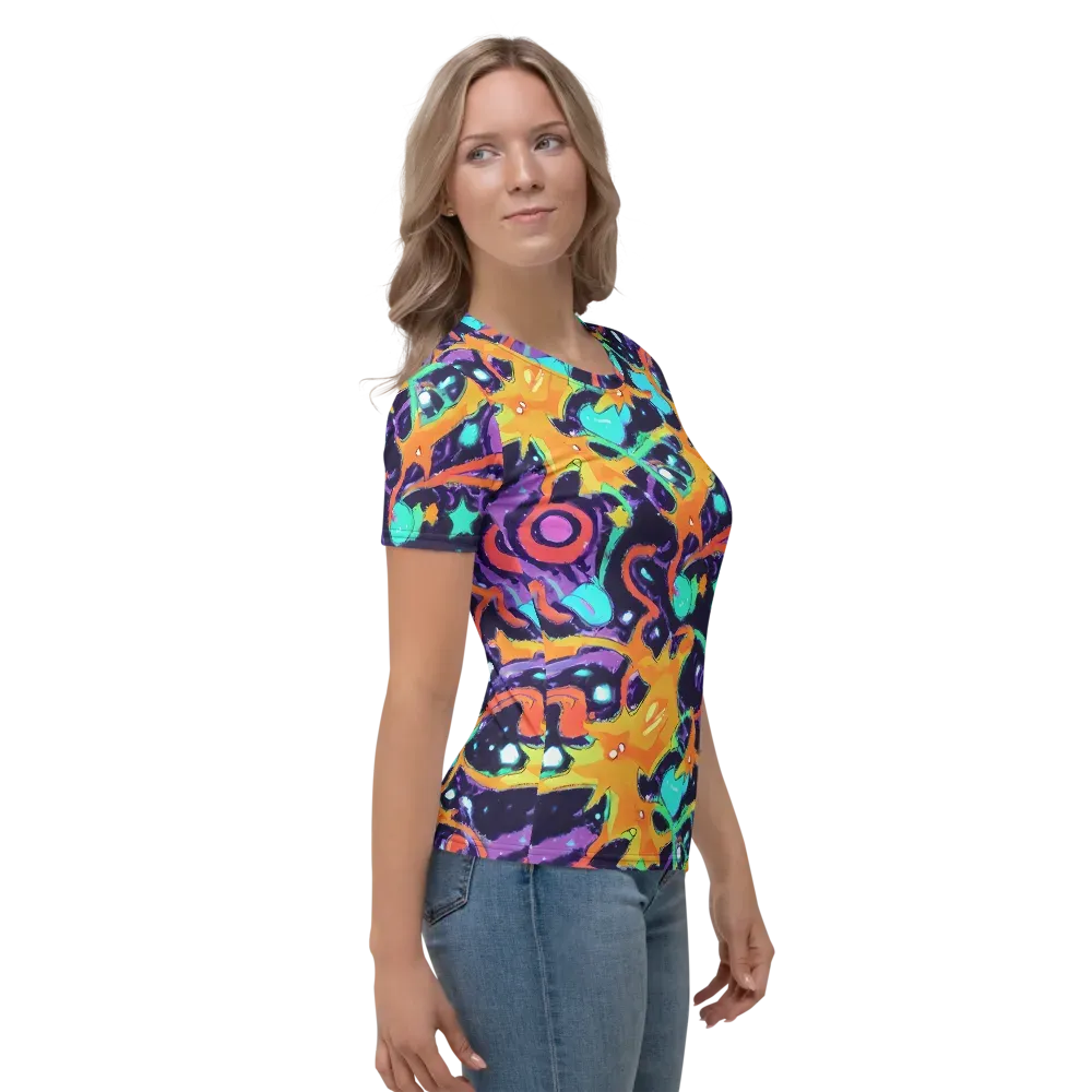Luminous Fragments on Women's Crew Neck T-Shirt — Right