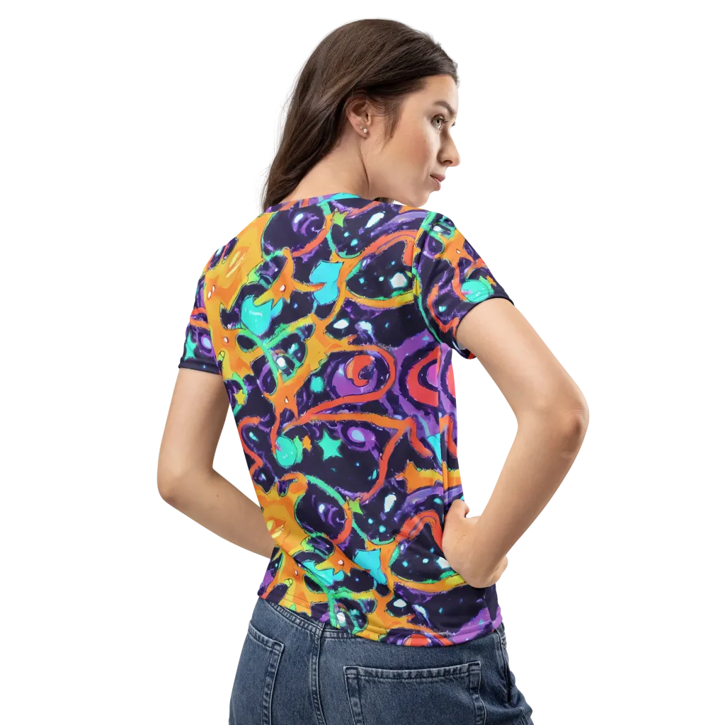 Luminous Fragments on Women's Crew Neck T-Shirt — Back