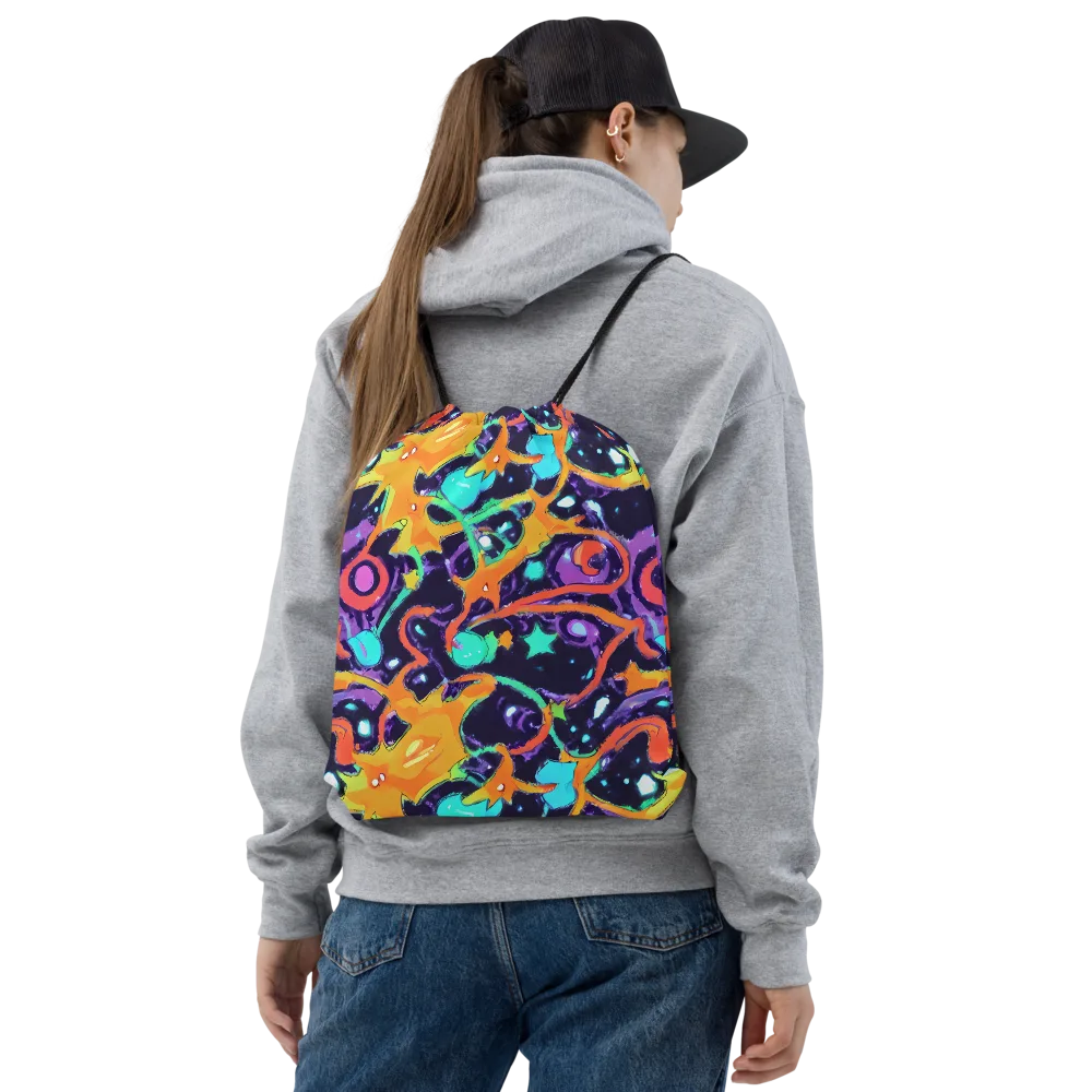 Luminous Fragments on Drawstring Bag — Front