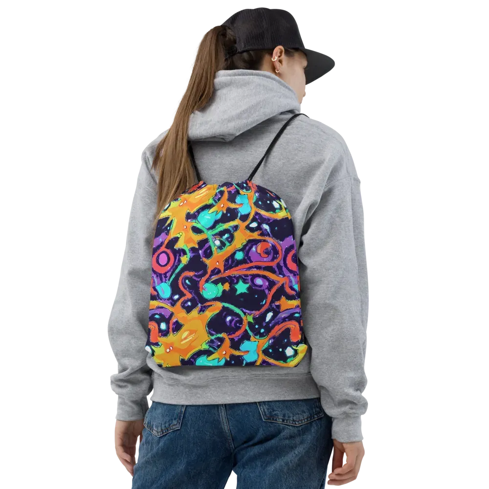 Luminous Fragments on Drawstring Bag — Front