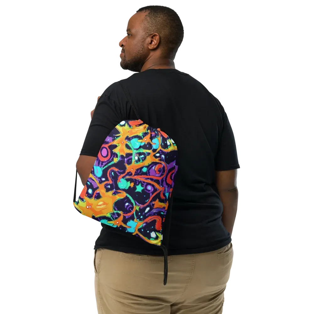 Luminous Fragments on Drawstring Bag — Front