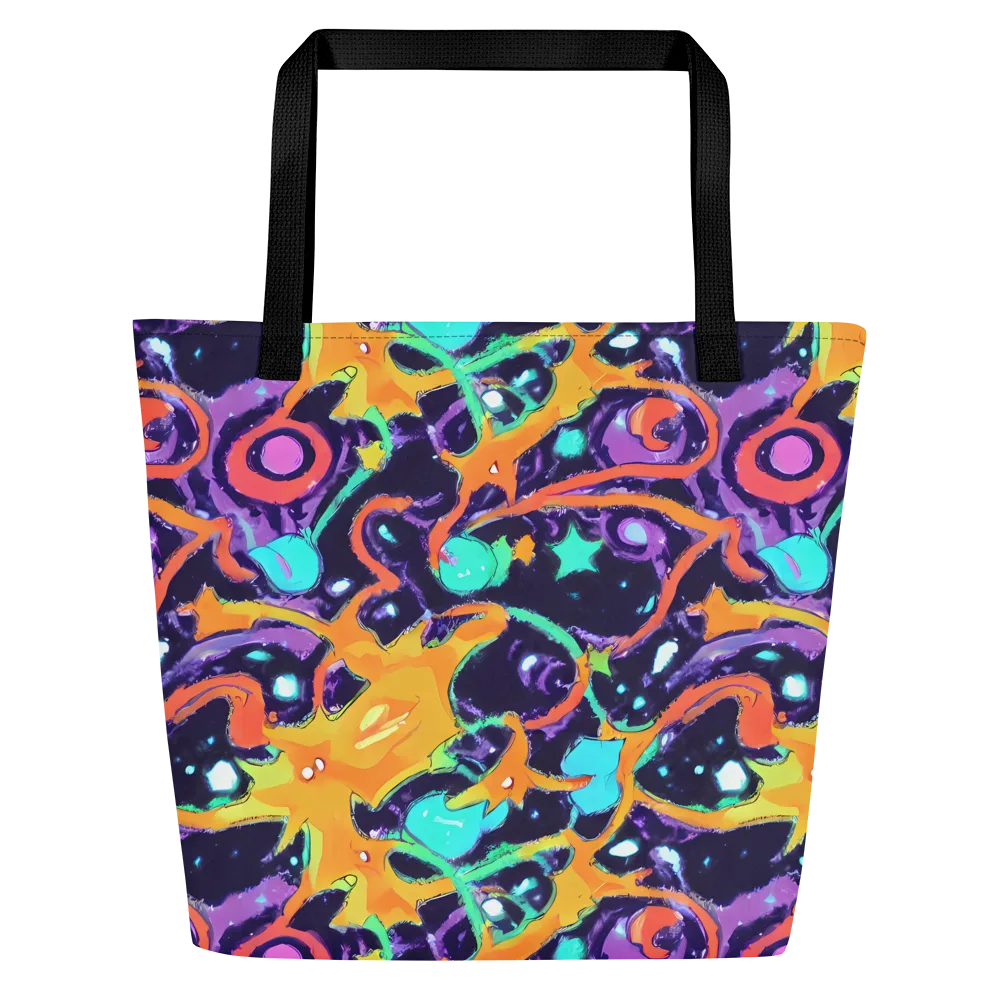 Luminous Fragments on Large Tote Bag W/ Pocket — Front