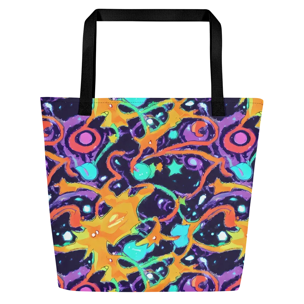 Luminous Fragments on Large Tote Bag W/ Pocket — Front