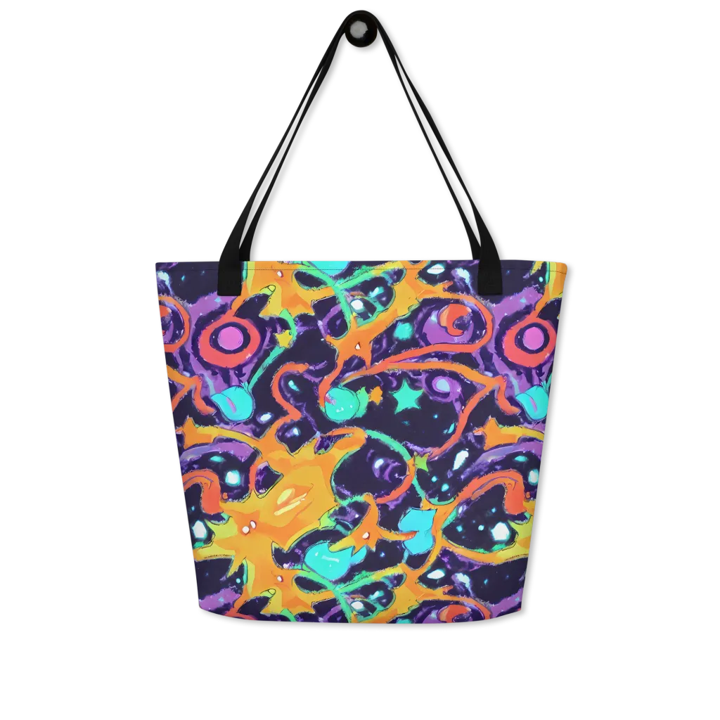 Luminous Fragments on Large Tote Bag W/ Pocket — Front